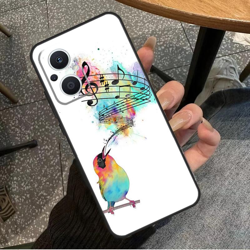 Musical Music Note For OPPO Reno 14F 13F 12F 11F 10 11 12 13 14 Pro 7 8 Lite 8T OPPO Find X5 X6 X8 X9 Pro Case