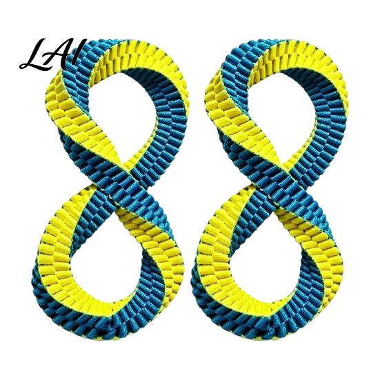 Training Toys for Aggressive Chewers Dog Tug Toy Nylon 8-Shaped Chew Interactive Teeth Cleaning Dogs Rope Chewers Outdoor Training of War