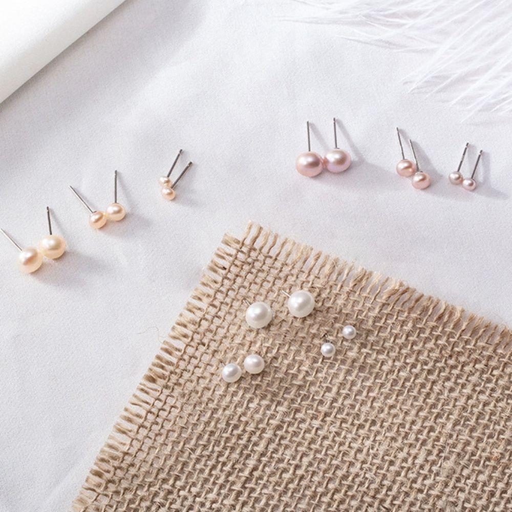Color Lady Simple Temperament Korean  Earrings Pearl Stud Earrings Women Jewelry Fashion Design