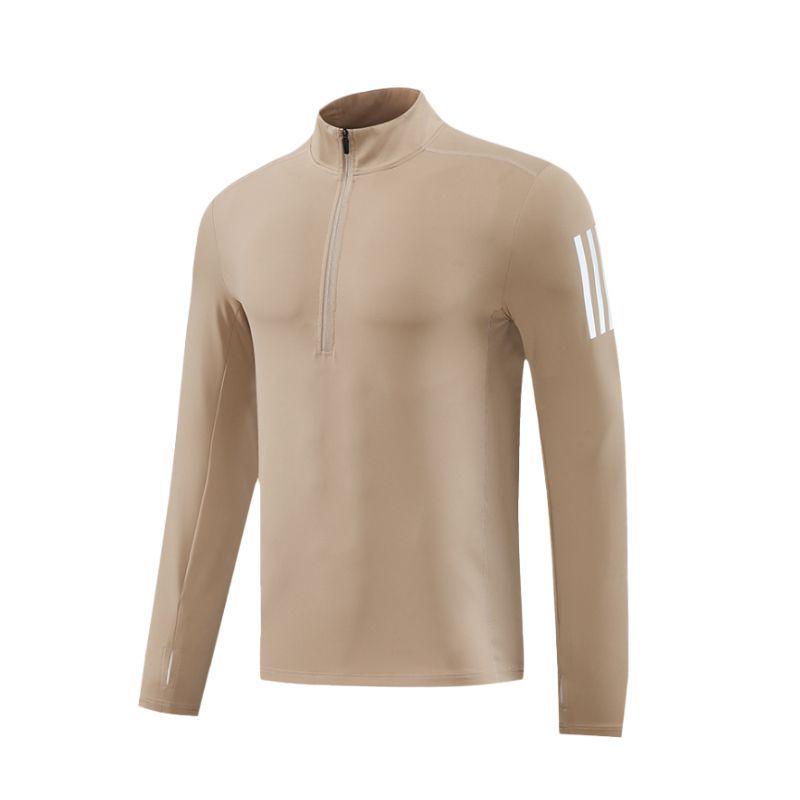 Men's Quick-Dry Long Sleeve Half-Zip Stand Collar Running T-Shirt - Breathable Autumn/Winter Base Layer