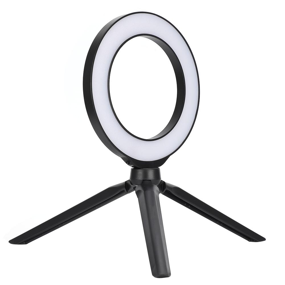PULUZ PKT3038 ABS Portable Lightweight Mobile Phone Live Photography LED Ring Fill Light with Tripod