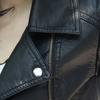 Women Spring Autumn Faux Leather Jacket Short Paragraph Slim Fit Coat Outwear
