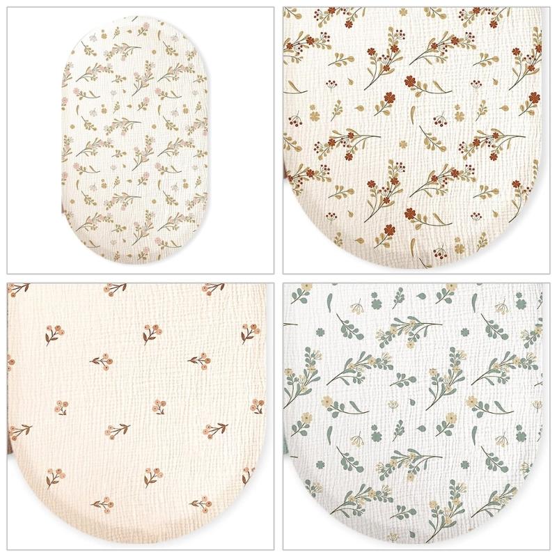 Baby Basket Sheets Elasticized fitting Pram Sheets Baby Crib fitting Sheet Double Layer Crib Linens set for Infants