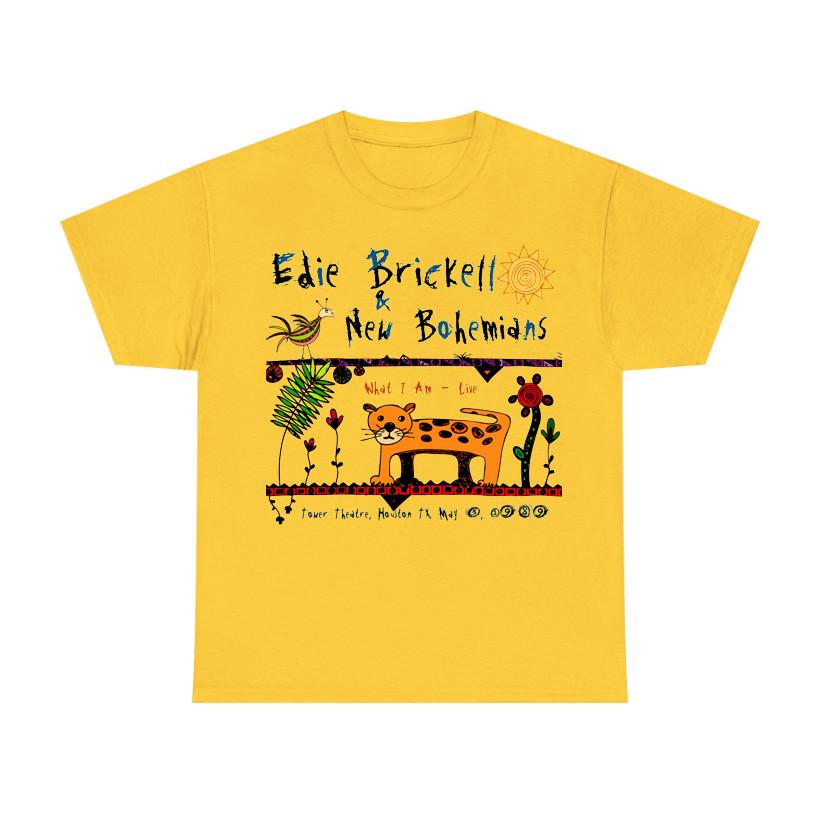 What I Am Edie Brickell New Bohemians Yellow T-Shirt EG437 S