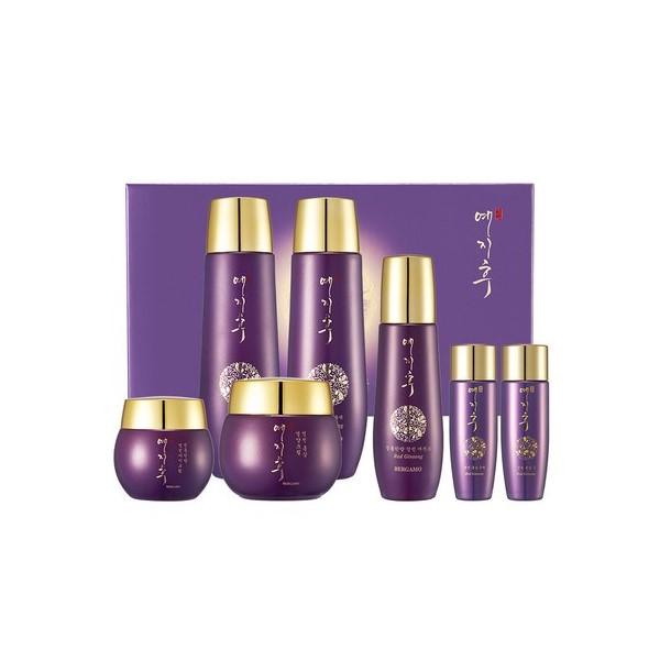 Yejihu Youngbin Red Ginseng Cosmetics 5pcs Set (Toner 135ml, Emulsion 135ml, Essence 50ml, Eye Cream 30g, Nourishing Cream 50g + Gift Miniatures 2)