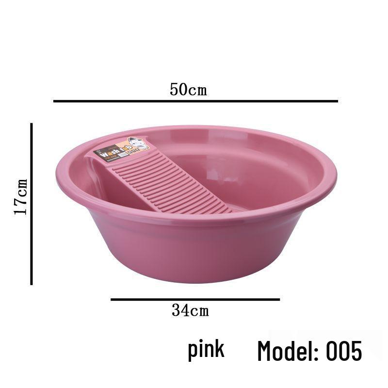 Extra Large Thickened Plastic Wash Basin with Washboard - Ideal for Dorms, Baby Care, and Home Use