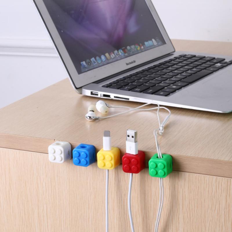 6Pcs/set Colorful Magnetic Cable Organizer Holder Adhesive Wire Keeper Cord Cable Clips For Home Office Under Desk Management