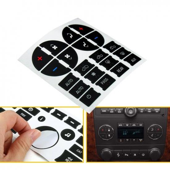 For GM GMC CHEVY RADIO + CLIMATE A/C CONTROL Button Repair Decals Stickers EOA