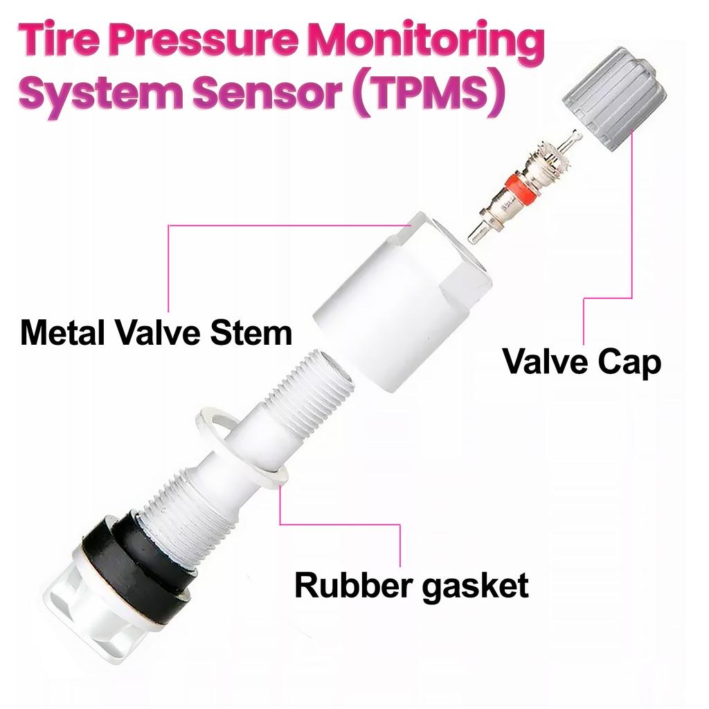 4X TPMS System Tyre Tire Pressure Sensor Valve Stem Repair Set For Jeep Dodge Chrysler Mercedes-Benz Land Rover Mitsubishi Raide