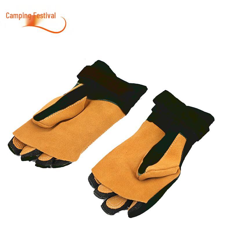 Heavy-Duty Cowhide Descending & Rappelling Gloves
