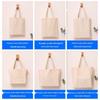 Customized Eco-friendly Canvas Tote Bag with Zipper for School or Shopping