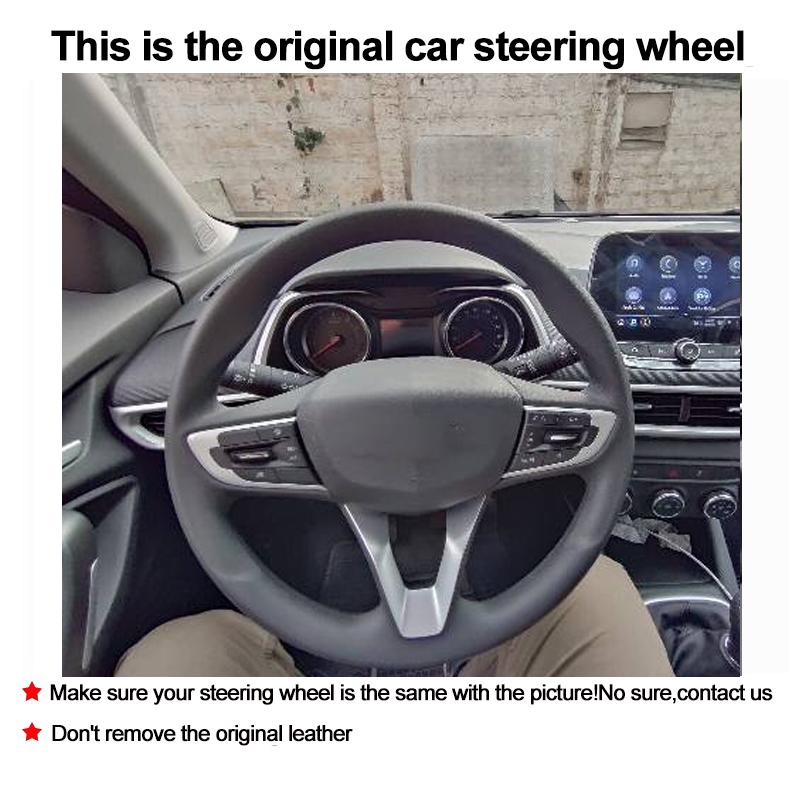Hand Sewing Stitching Red Top Marker Car Steering Wheel Cover Wrap For Chevrolet Tracker IV 2019 2020 2026 2026 Protector