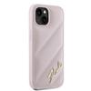 Karl Lagerfeld Klhcp14Spqdsmgp Iphone 14 / 15 / 13 6.1 Różowy/Pink Hardcase Diagonal Quilted Script