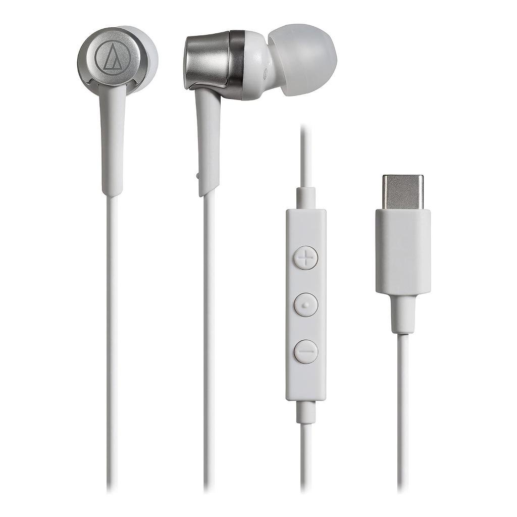 Audio-Technica ATH-CKD3C WH Earphones Microphone USB Type-C Wired 1.2m Canal Type White