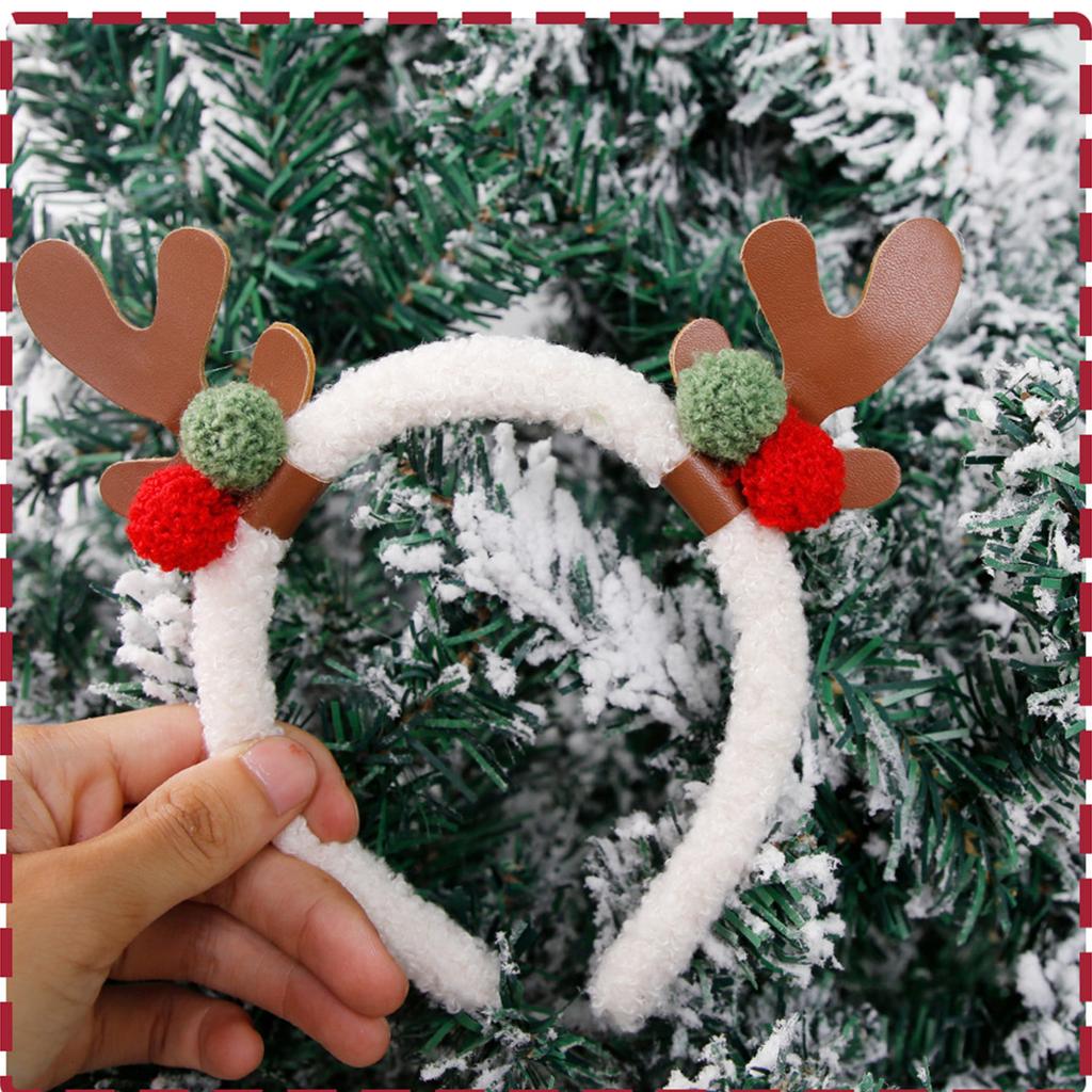 Reindeer Antler Shape Hair Hoop Teens Women Photoshoots Hair Holder Christmas Cosplay Party Headband with Sequins