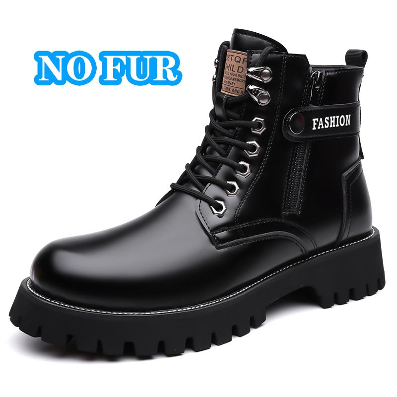 High Quality Classic Leather Men Winter Boots Fashion Genuine Leather Man Ankle Boot Lace-Up Outdoor Motorcycle Boots Walk Shoes