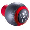Arenbel 5 Speed Car Gear Lever Shift Knob Head PU Stick Shift Handle Fit Most Manual Automobiles Red Black