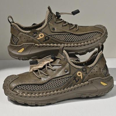 Handmade Men's 2026 New Summer Mesh Hollow Breathable Shoes
