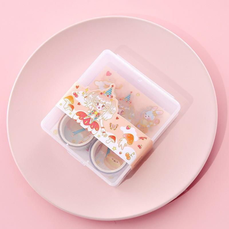 Set di Washi Tape Floreali - 12 Rotoli per Diari Fai-da-te e Decorazione