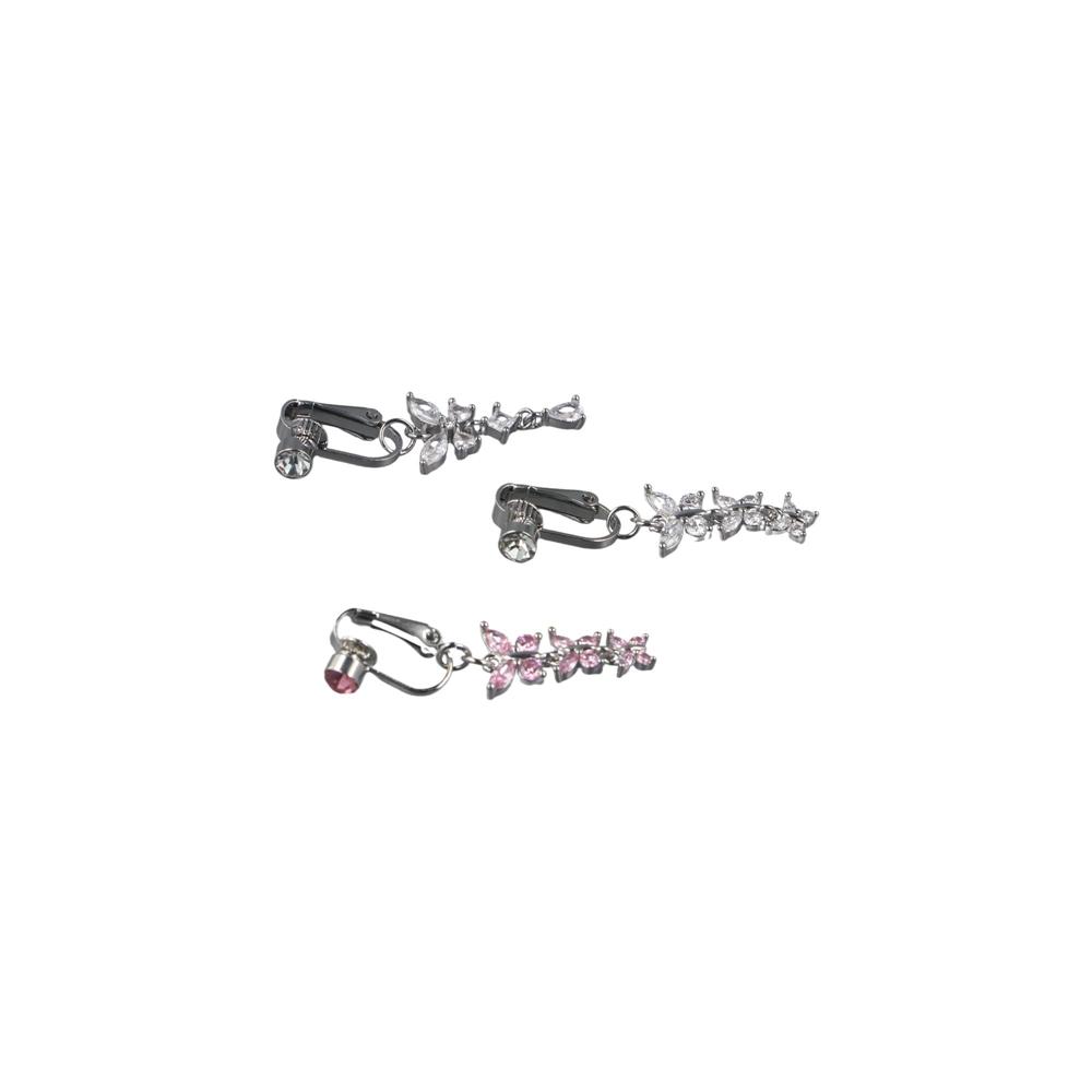 Copper Zircon Belly Button Cartilage Clip Body Jewelry Women Belly Ring Fake Belly Piercing Clip