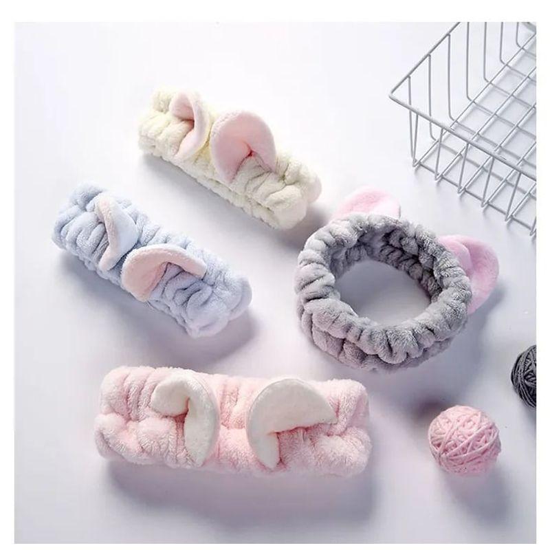 Honeyfluff - Chenille Animal Ear Face Wash Headband