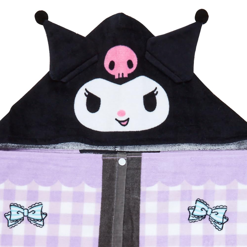 Sanrio Kuromi Hooded Towel, Kuromi, 75 X 120 X 1 Cm, Character SANRIO 052949