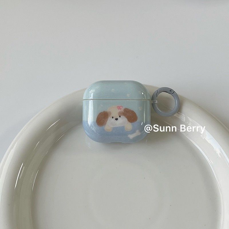 

Серия Cure Blue Милый щенок кость Подходит для чехла для Bluetooth-гарнитуры Airpods4 Защитный чехол для Airpods2/3 Чехол для гарнитуры Apple второго поколения Мягкий airpods pro2 pro2 and pro Neutral