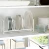 Kitchen Countertop Dish Storage Rack Heavy Duty Carbon Steel Plate Pan Pot Lid Drying Rack Multifunctional Vinyl Record Organizer Holder
