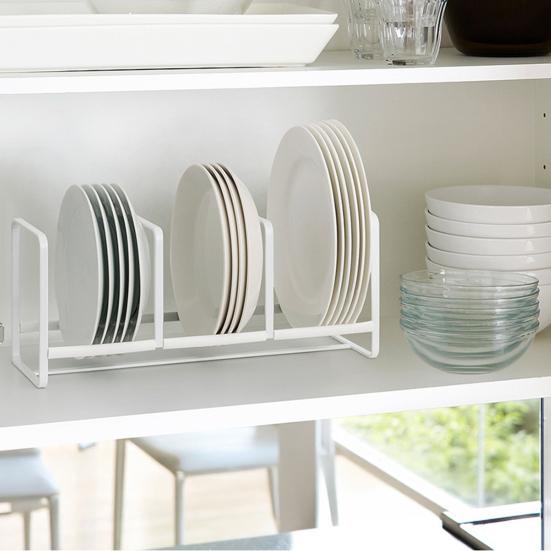 Kitchen Countertop Dish Storage Rack Heavy Duty Carbon Steel Plate Pan Pot Lid Drying Rack Multifunctional Vinyl Record Organizer Holder