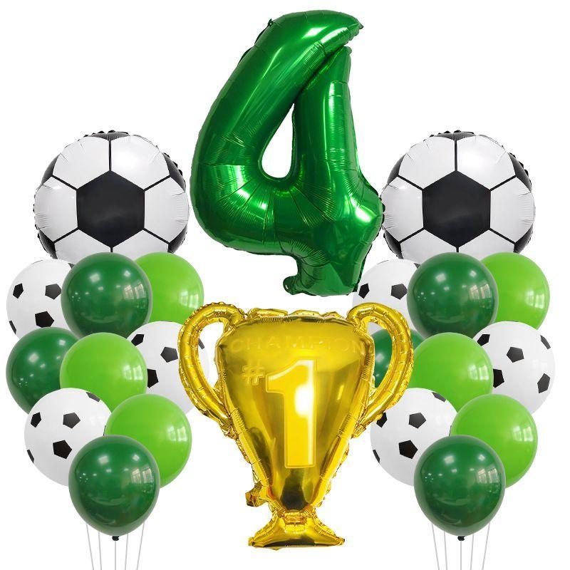 Football Championship Trophy, Balloon Set, Aluminum Film, Children and Boys' Birthday Party, World Cup Birthday Decoration