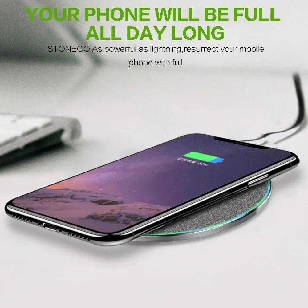 10W Fast Wireless Charger Qi Wireless Charging Pad for iPhone Samsung Huawei Xiaomi Doogee Ulefone Mobile Phones