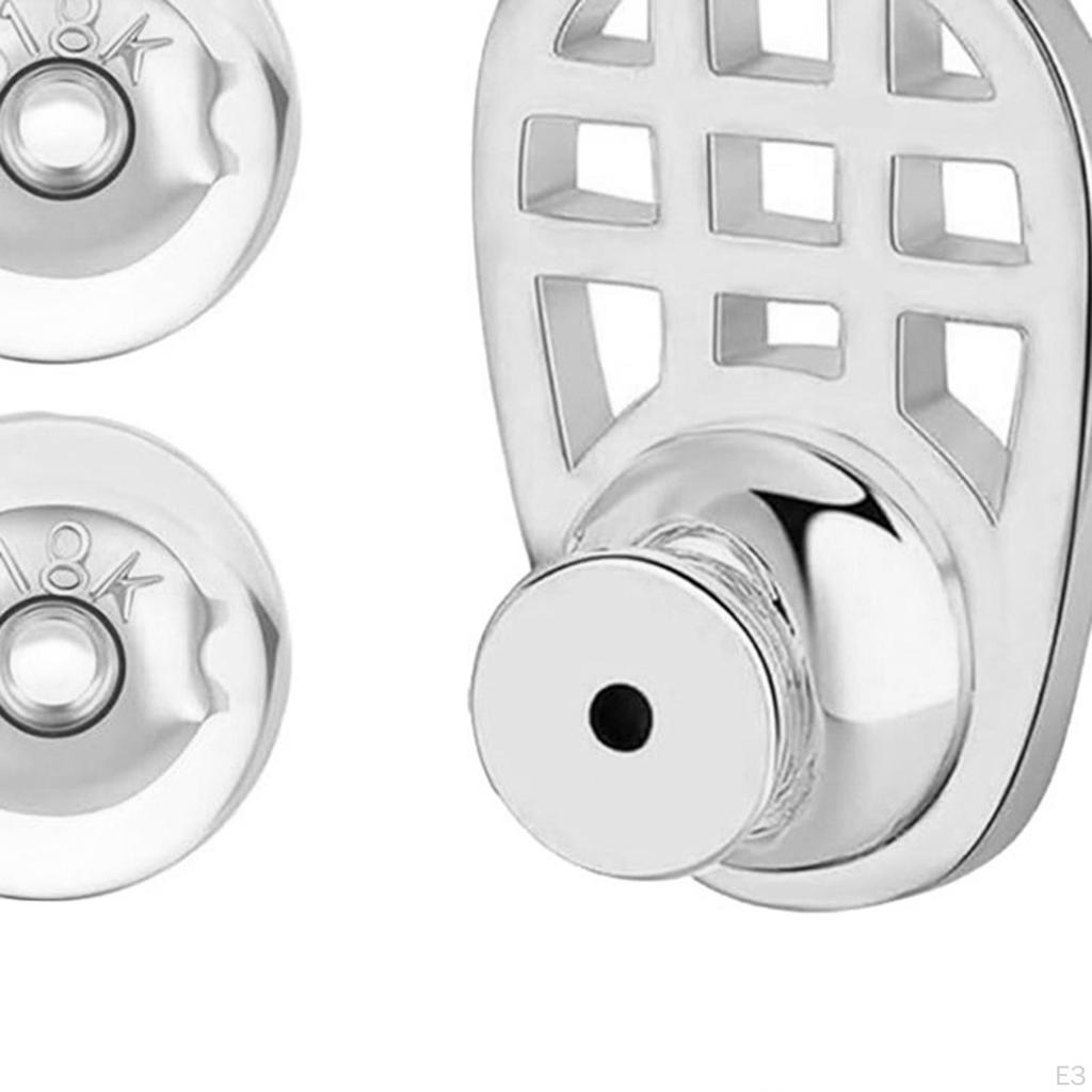 4Pcs Grid Earlobe Support Earring Backs Versatile for Droopy Ears Anti Droop