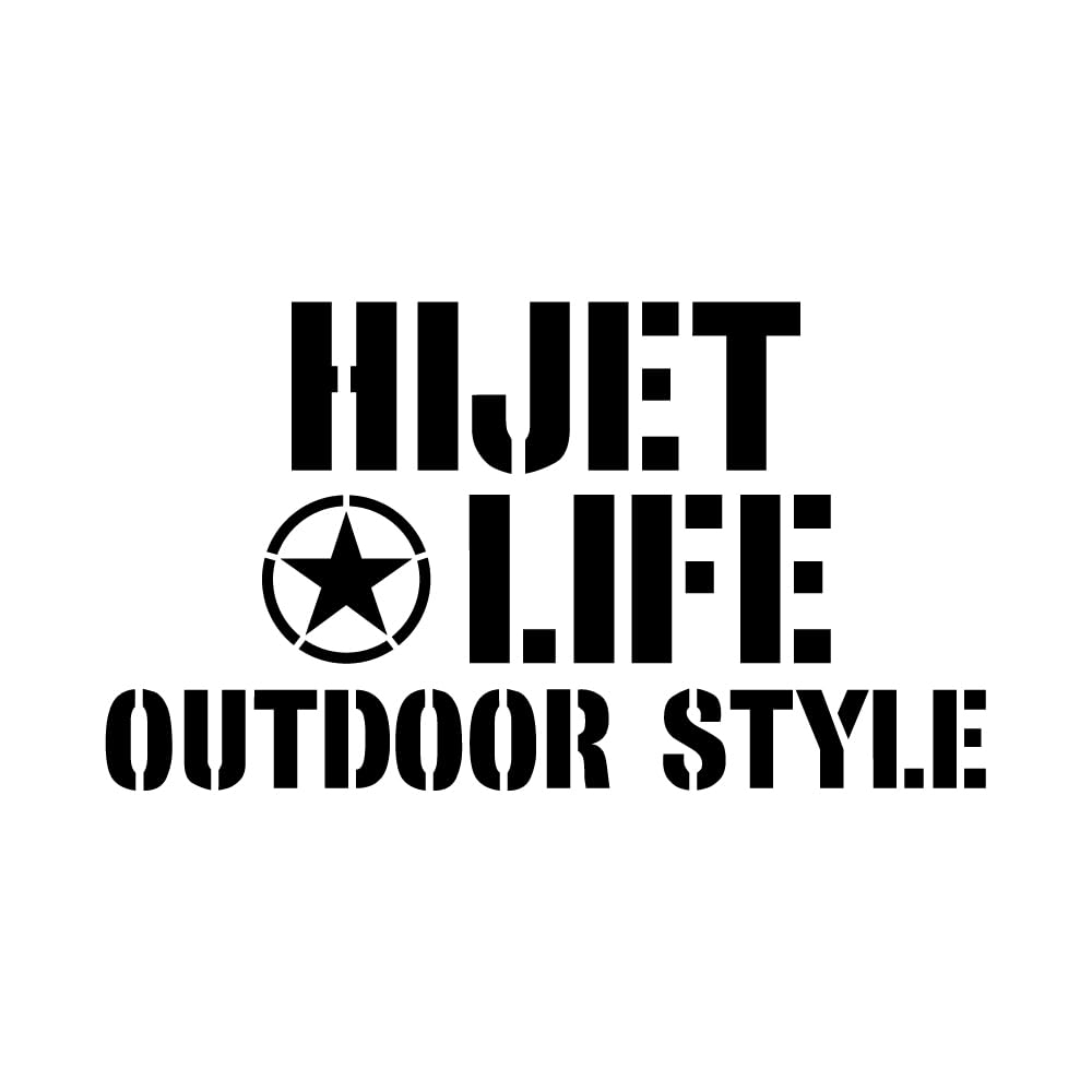 

[KAIMIRU STORE] HIJET Daihatsu легкий автомобиль легкий фургон легкий грузовик эмблема в стиле трафарета вырезанная наклейка с буквами (k-474 хайджет белый)