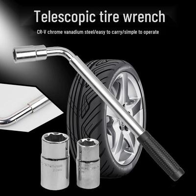 Telescopic Labor-Saving Tire Wrench with Ratchet & Socket for Easy Tire Change and Repair