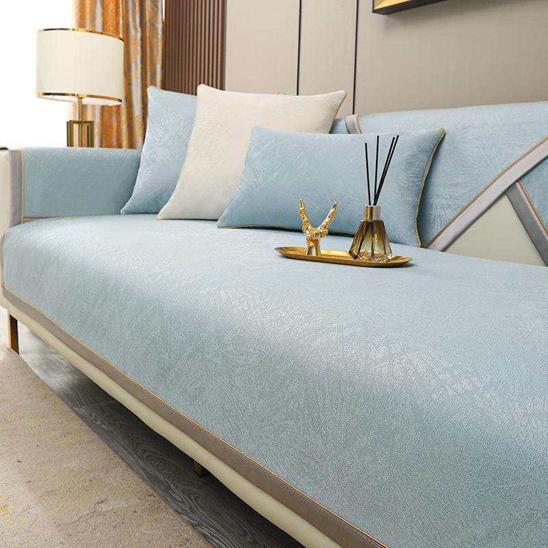Chenille Simplicity Sofa Cushion Four Seasons Universal Anti Slip Seat Cushions New Solid Color Modern High-end Soft Sofa Cover