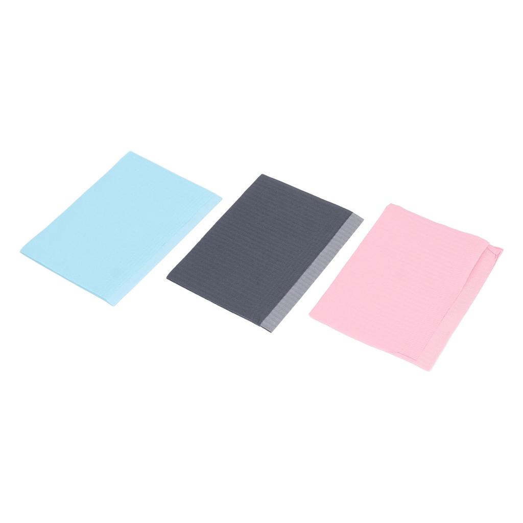 60 Stück Einweg-Nagelkunst-Tischtücher Matte Nagelkunstmatte Papierbogen Nageltischabdeckung für Maniküre Schwarz Rosa Blau