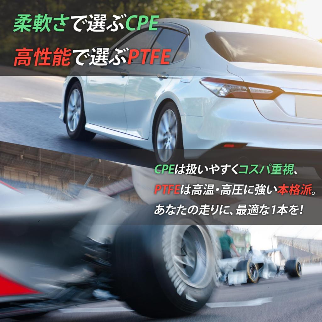 Flexible and High-Performance Fuel Hose, CPE PTFE, Heat-Resistant, Durable Nylon Mesh, 3-Layer, Gasoline, PLEAVIT AN10 PTFE, 1M