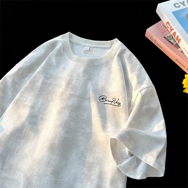 VUUG Men's American Retro Tie-Dye Cotton T-Shirt