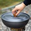 Light Weight Nonstick Frying Pan Wood Handle Wok Cookware Portable Camping Picnic Pot Aluminum Alloys Frying Pan