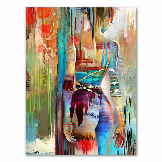 Nordic Canvas Painting Fashion Sex Figure Picture Wall Art Home Decor Living Room Girl Bedroom Abstract Art Oil Painting No Frame