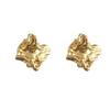 S925 Silver Geometric Pleated Stud Earrings - Trendy Cold Style