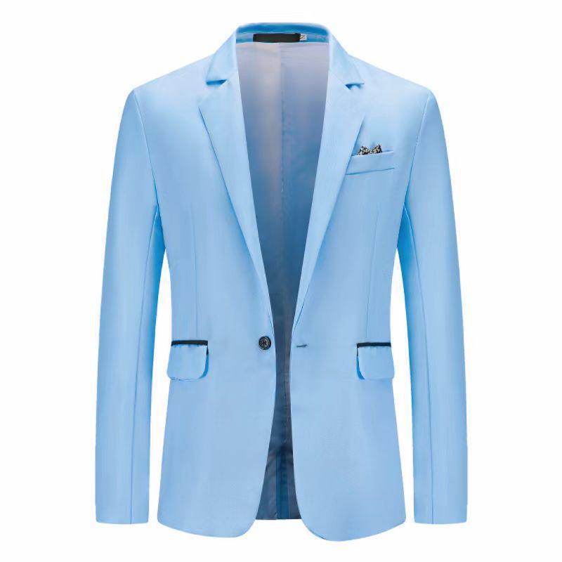 Chaqueta de traje casual para hombre estilo coreano sin plancha