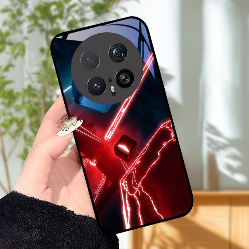 Gehärtetes Glas Handyhülle Für Honor Magic 8 8Pro Luxus Mode Rückseite Abdeckung Für Magic8 Pro Hüllen BKQ-AN00 Stoßfest Cartoon Capa