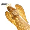 Prayer Angel Statue Decoration Guardian Figurine with Warm LED Light for Christmas Decor, Praying Inspirational Gifts Women Tabletop Night Lamp