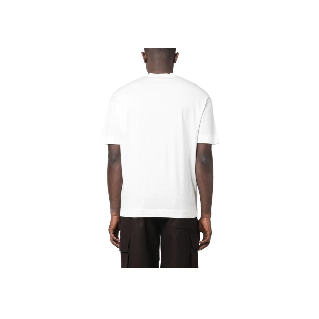 Emporio Armani Ss23 Letter Logo Printed Crew Neck Short Sleeve T-Shirt Men Tops White 3R1TV9-1JUVZ-0101