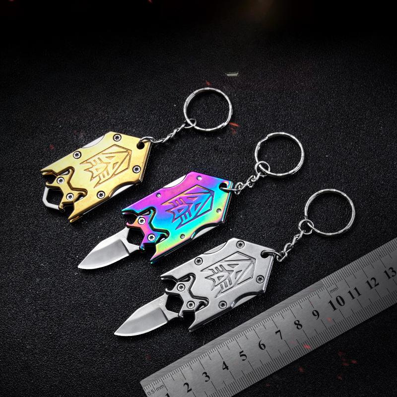 Mini Knife Transformers Small Knife Keychain Folding Knife Multifunctional Express Knife Outdoor Portable Combination Knife