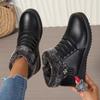 Fashion New Winter Women Boots Thick Plush Ankle Boots Woman Zipper Comfortable Outdoor Snow Boots Fashion Cotton Shoes Botas De Mujer