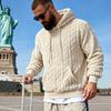 Herren S Lockerer Winter Vintage Warmer Kapuzenpullover Mit Taschen