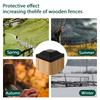 16Pcs Fence Post Caps Cover 3-5/8 Inches Black Deck Column Caps Waterproof Outdoor Post Caps Protection Garden Supplies