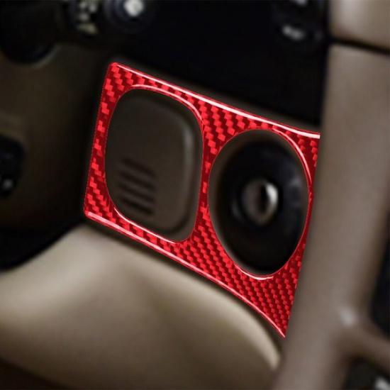 Red Carbon Fiber Ignition Switch Cover Trim For Chevrolet Corvette C5 1998-2004